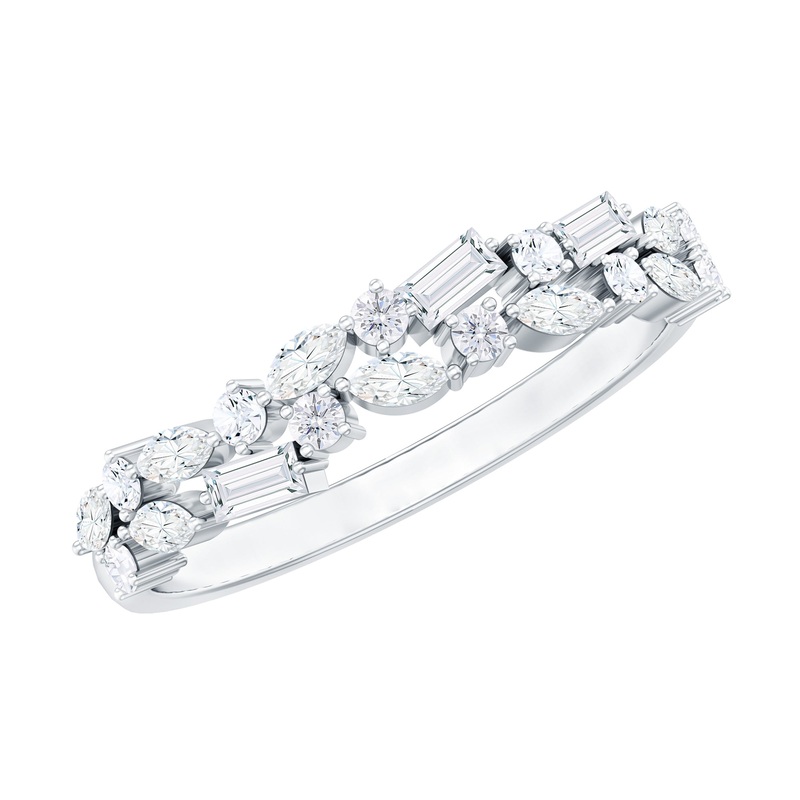 Real Diamond Half Eternity Band Ring